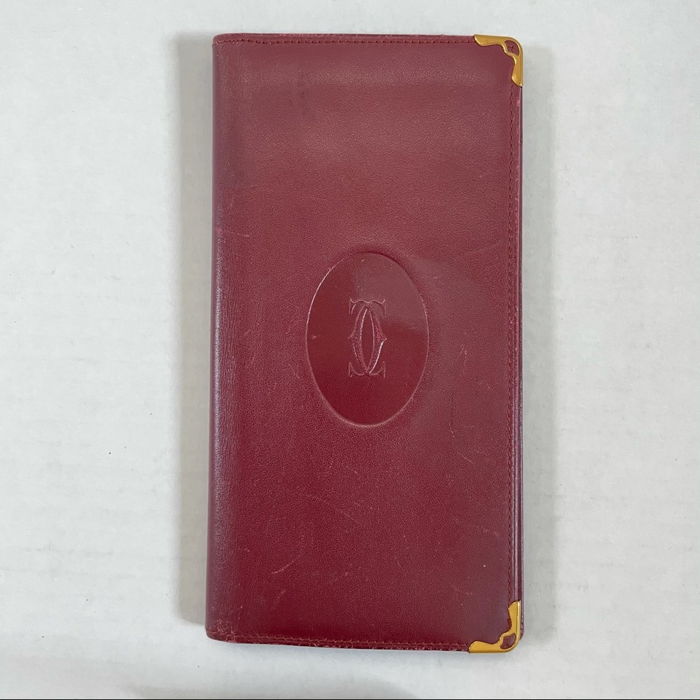 CARTIER Paris Vintage Checkbook Long Wallet - Picture 2 of 8